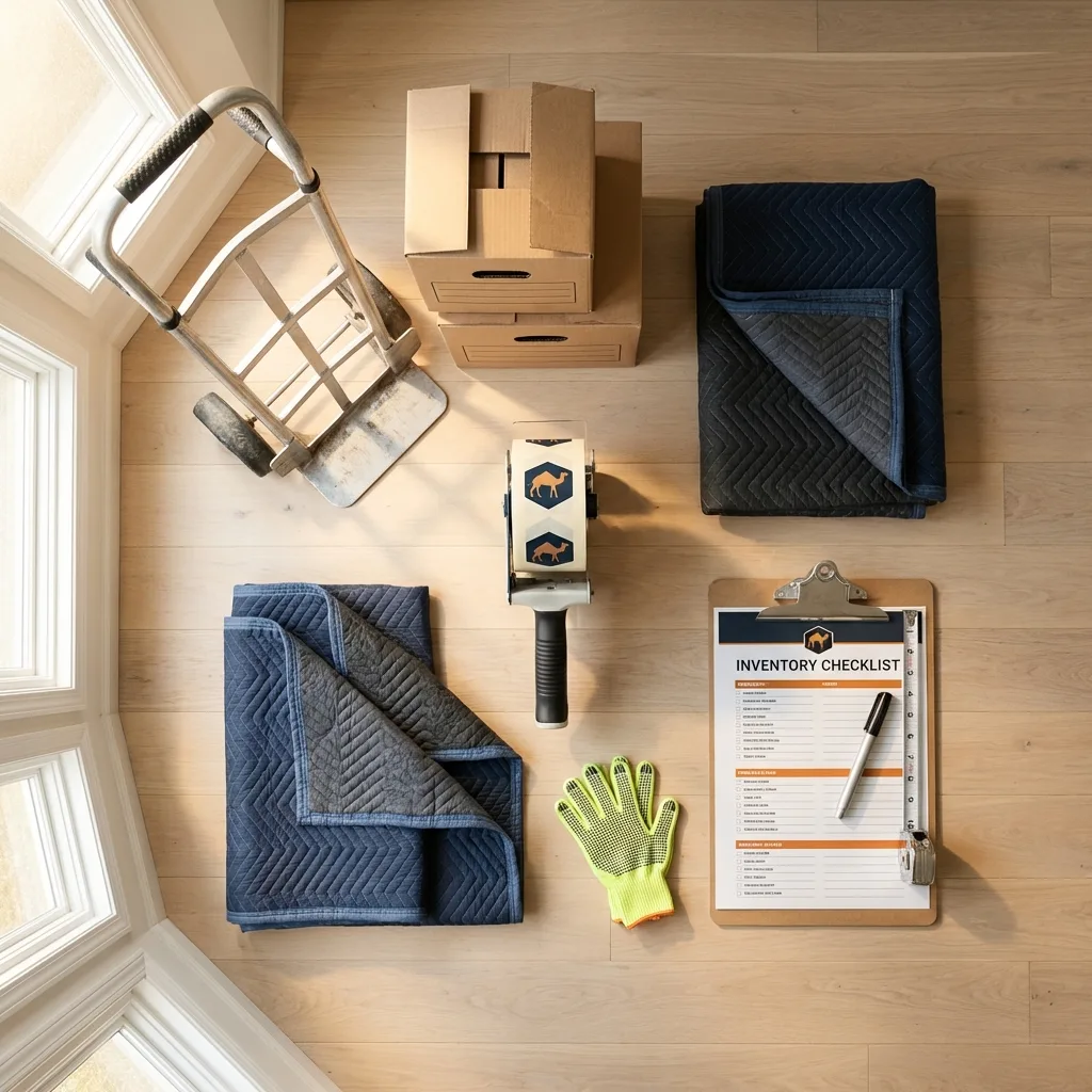 Professional moving supplies and packing materials layout for South Glens Falls residential relocations